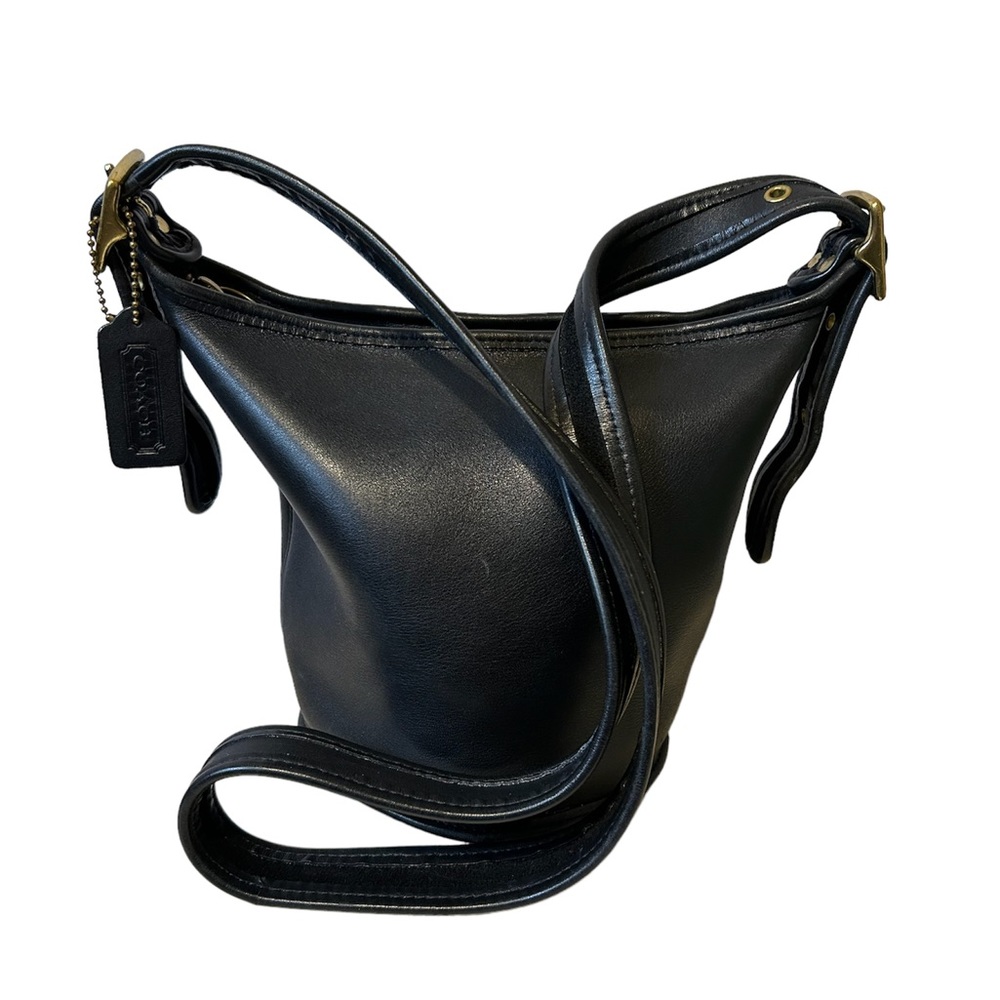 Vintage COACH Maggie Duffle Sac 9019 black leather